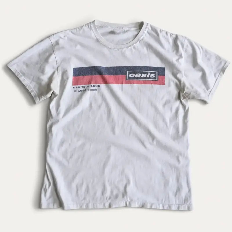 Vintage Rock Band T-Shirt for Men, Unisex 90s Britpop 1996 US Tour Replica Graphic Tee, S-3XL, Vintage T Shirts, T Shirts
