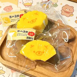 Butter Texture Handmade Pineapple Bear Squishy Fidget Toy Food Grade Silicone Soft Squeeze Vivid Portable Stress Relief Toy