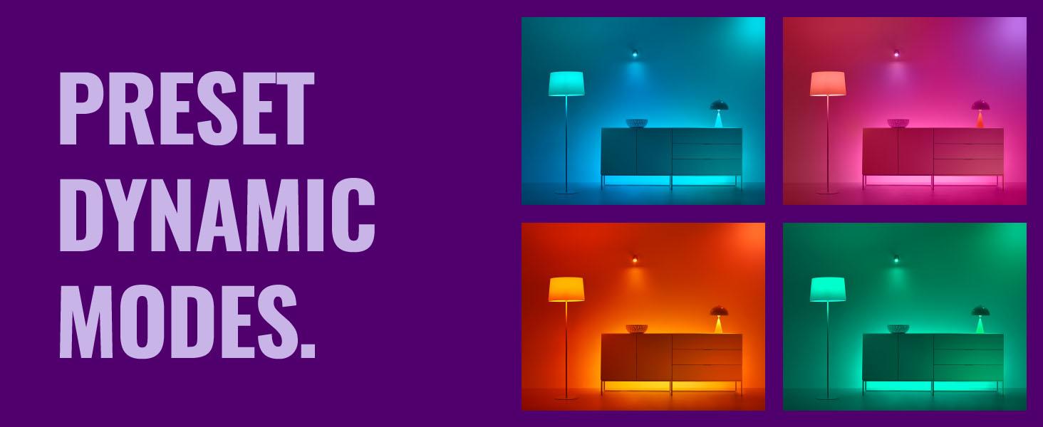 WiZ Connected Smart Light Bulbs, 2-Pack, Color A19 60W 800LM E26 Indoor LED Lights, Smart Bulbs with Motion Detection, Control with Voice or App