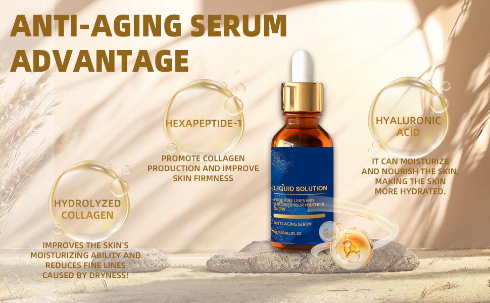 Face Serum,Olavita Liquid Solution Anti Aging, Vitamin C & E Serum, Boost Skin Collagen, smoothes wrinkles and fine lines (2PCS)