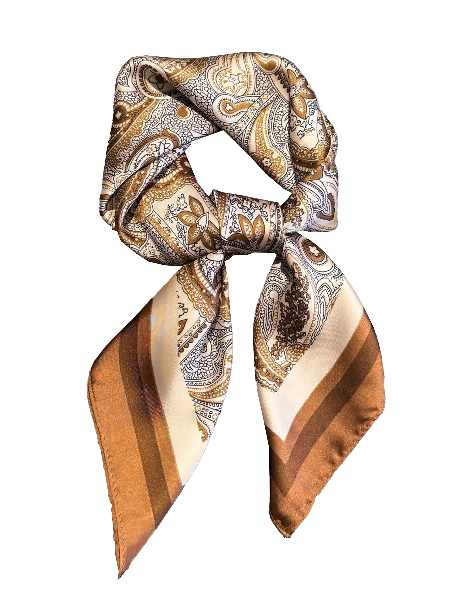 Women's Boho Paisley Pattern Scarf, 27.6 Inch Elegant Neck Accessory, Multifunctional Fashion Item for Spring and Summer, Paisley Print Scarf, Boho Style Scarf