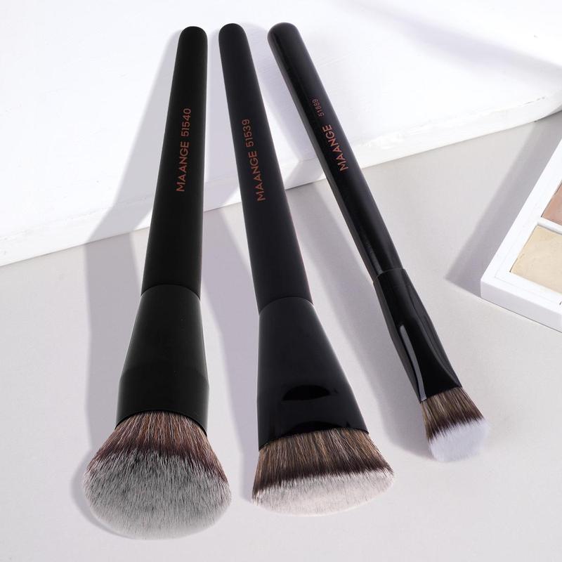 Makeup Brush Set, 3 Counts/set Professional Makeup Brush with Soft Bristles, Multifunctional Makeup Tool for Women & Girls