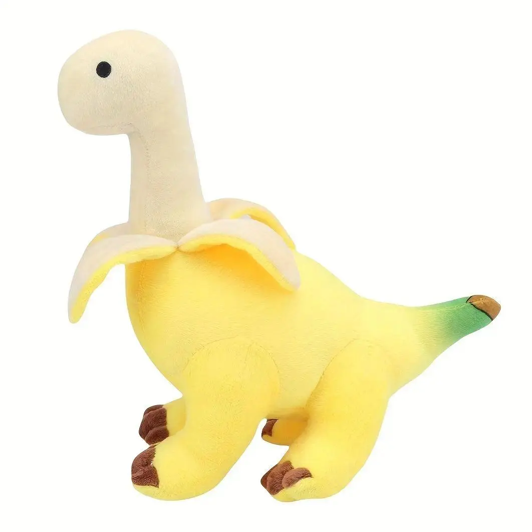 Cute Banana Brontosaurus Design Plush Toy, Soft Huggable Stuffed Animal Plushie, Cartoon Banana Soft Dragon Doll, Home Decoration Gift