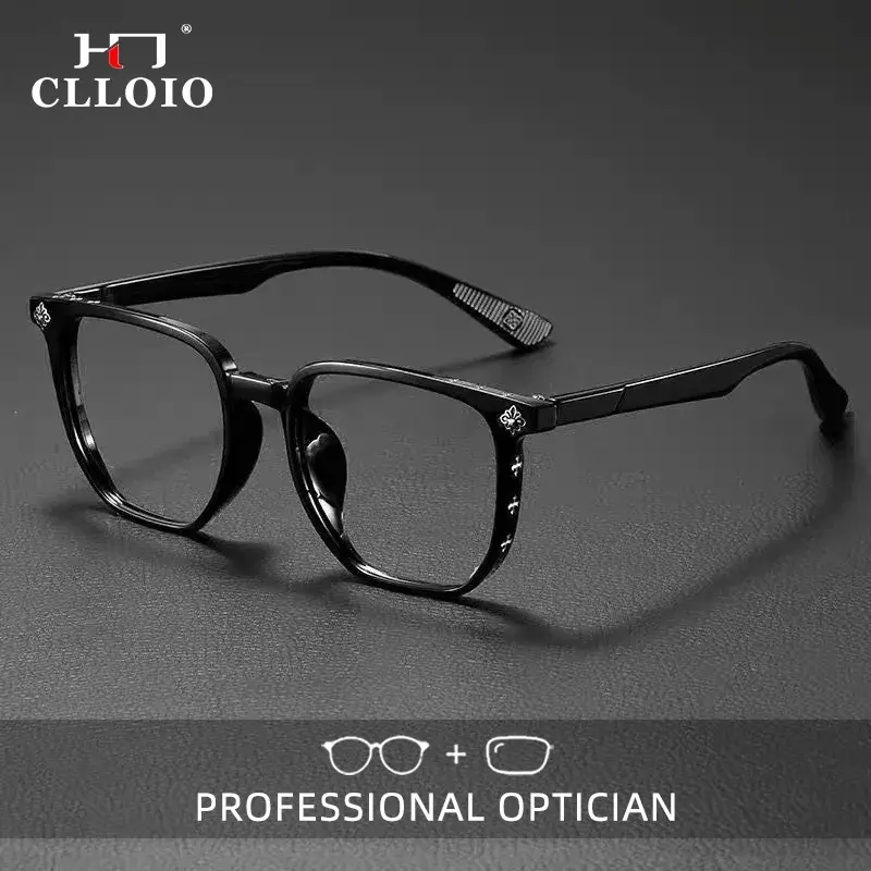 CLLOIO Anti-Blue Light Optical Glasses Men Women Myopia Reading, Lightweight Trend-Forward Premium Eyewear for Digital Eye Strain Relief, Durable Universal Fit Frames for Everyday Office Use