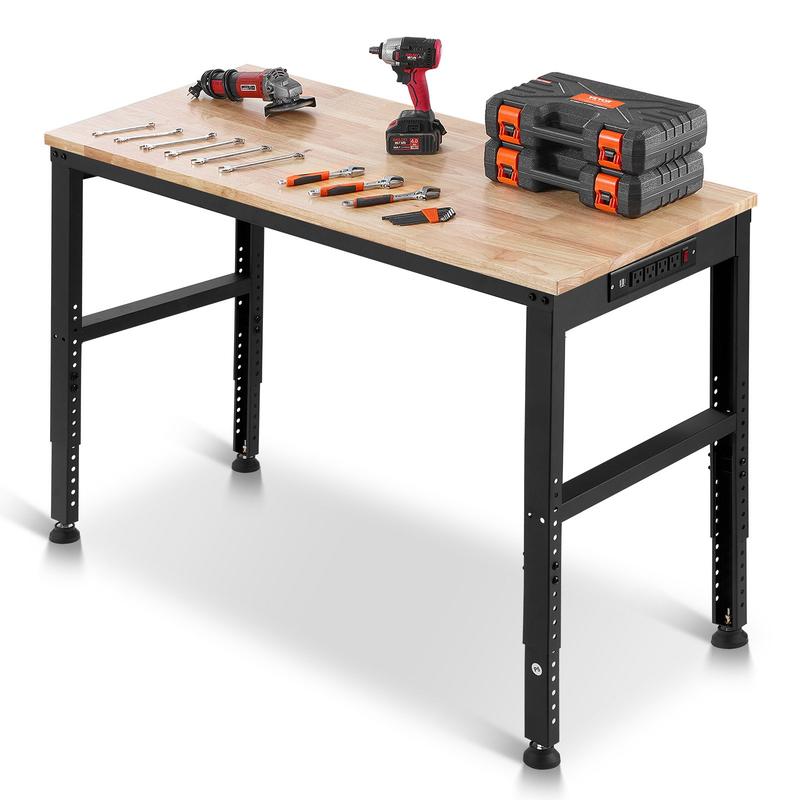 VEVOR Adjustable Workbench, 2000 lbs Capacity, 48 x 20-inch Heavy Duty ...
