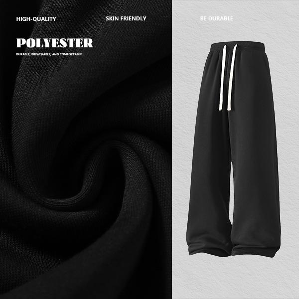 Men's Solid Fashion Sweatpants, Versatile Year Round Wear, Ideal for Autumn and Winter Wide Leg Straight Pants Casual Street Dance Pants Comfortable Winter Home Pants Plus Size Casual Sports Pants with Rivet Design Fashionable and Versatile 100%polyester