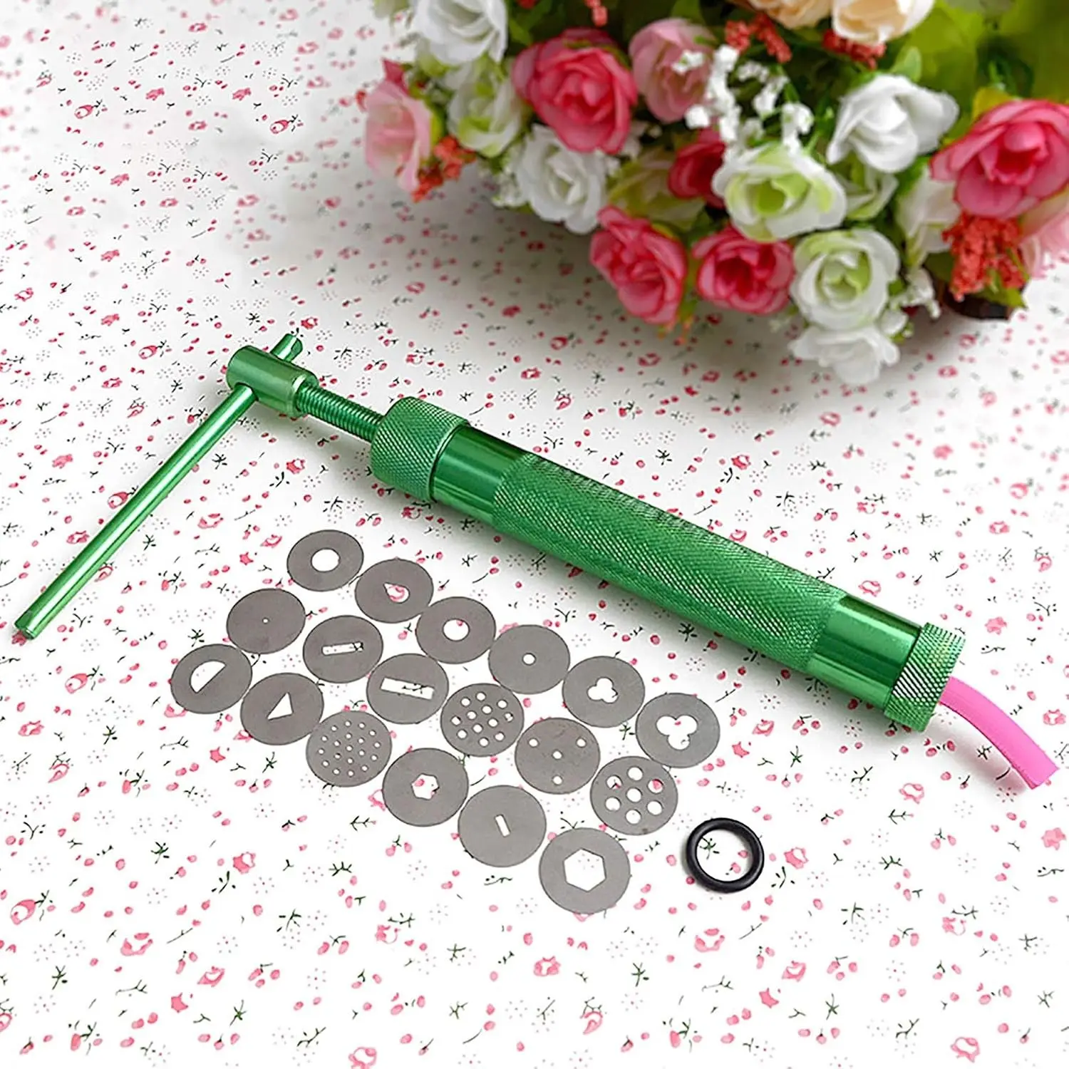 Professional Ultimate Clay Extruder, Clay Extruder Gun with 20 Tips Sugar Paste Extruder for Cake Decorating Tools