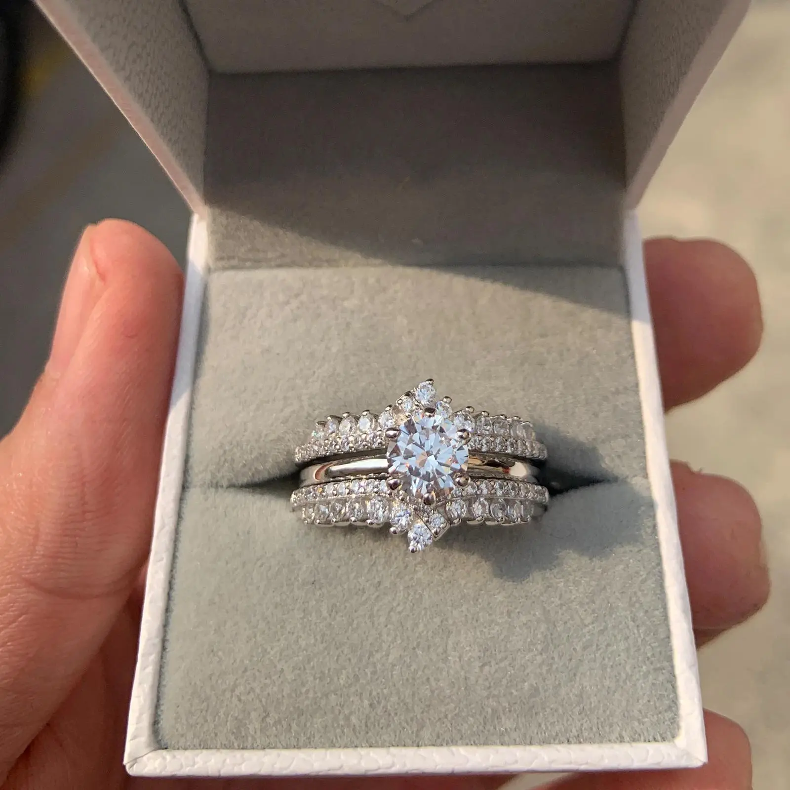 925 silver lady Morganite diamond ring - Couple's engagement ring, ultra-luxurious real diamond layered design, simple and versatile, lucky wedding ring gift for birthday