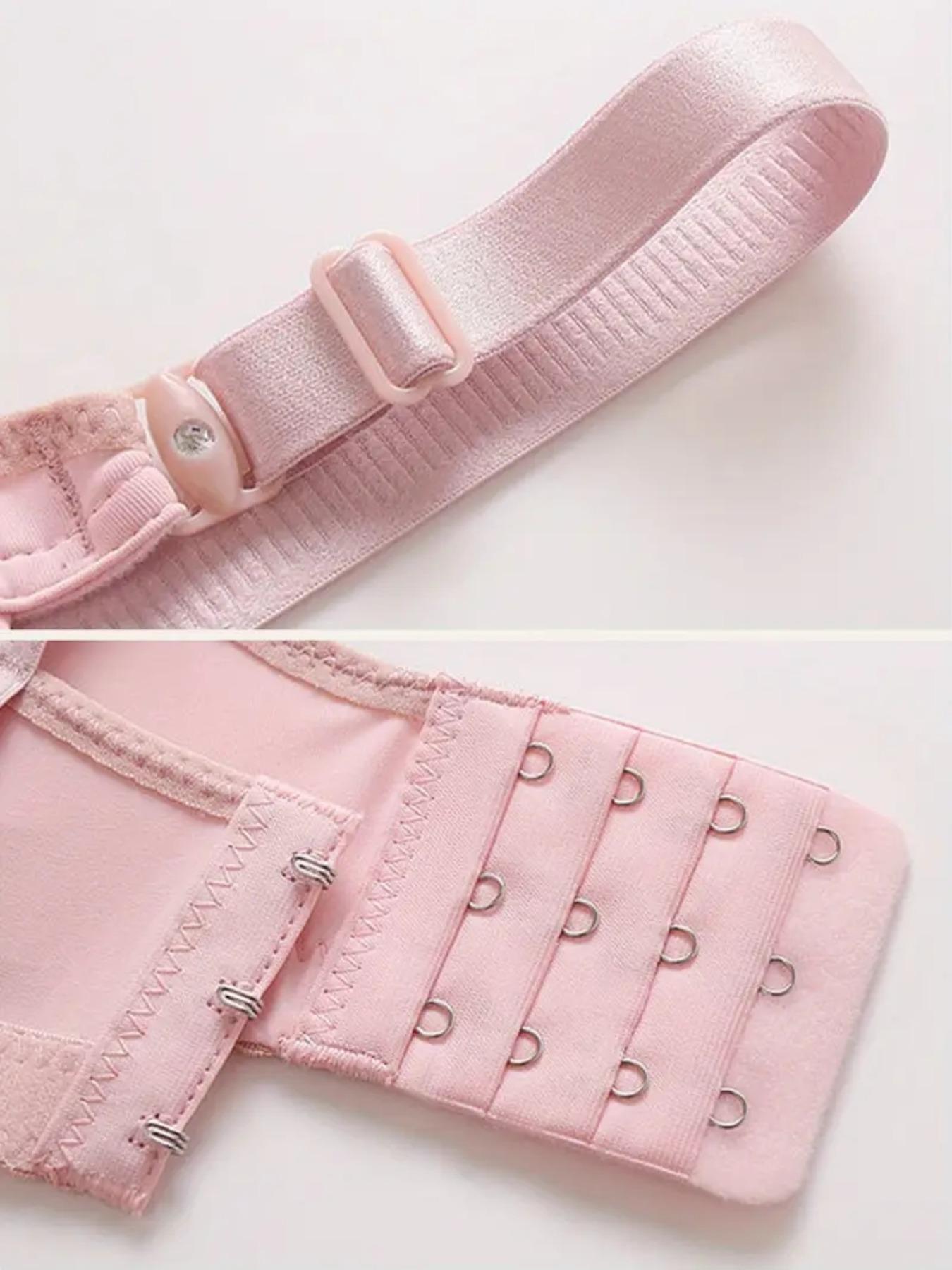 Women's Contrast Binding Push Up Bra, Soft Comfortable Breathable Wireless Bra, Women's Lingerie for All Seasons