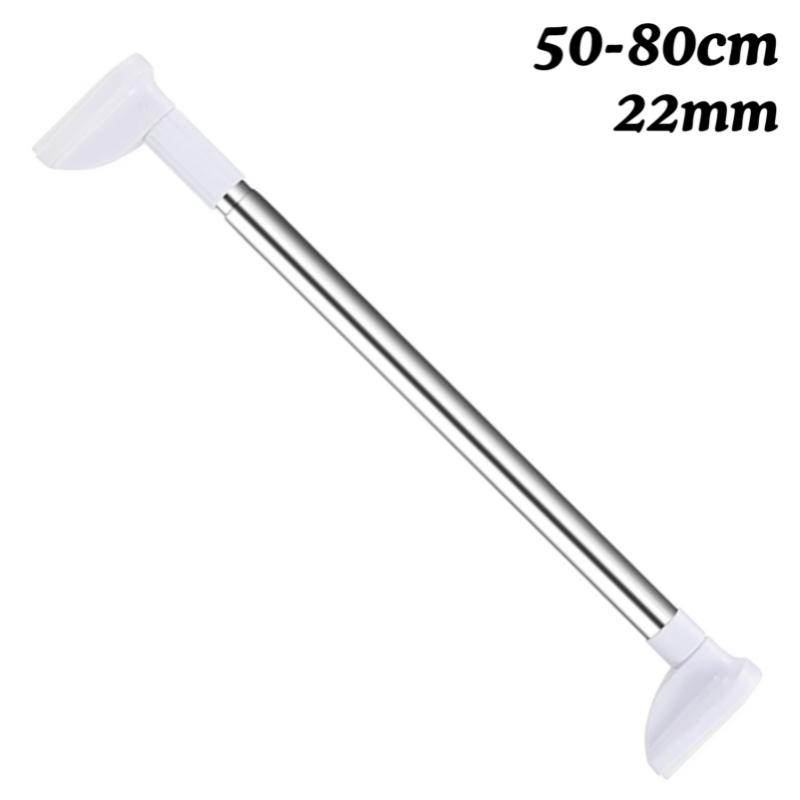 50-120cm Punch-free Telescopic Clothing Rod Extendable Stainless Steel Curtain Pole Easy Installation for DIY Space In Stock
