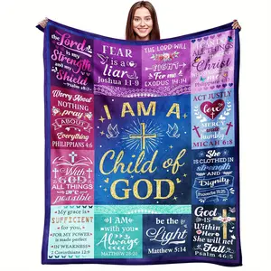 Blanket for religious enthusiasts, Christian gift blanket, soft flannel sofa blanket, TV blanket