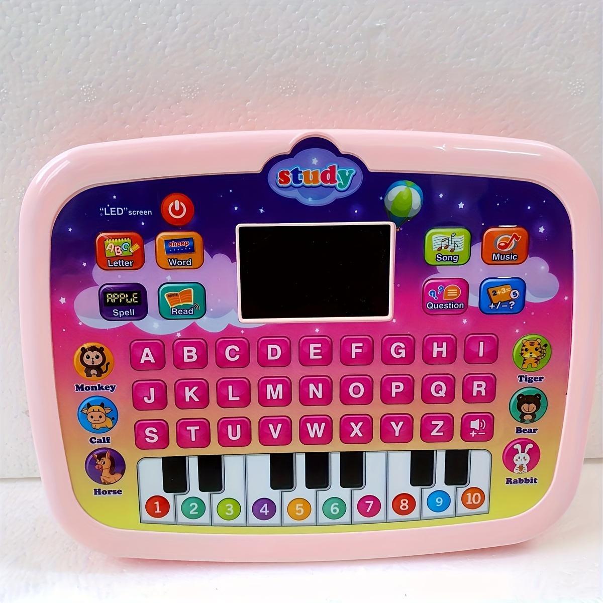 Interactive Learning Board, 1 Count LED Screen Educational Tablet Piano Toy with Letters, Numbers, Words, Music & Math, Educational Electric Toy for Kids
