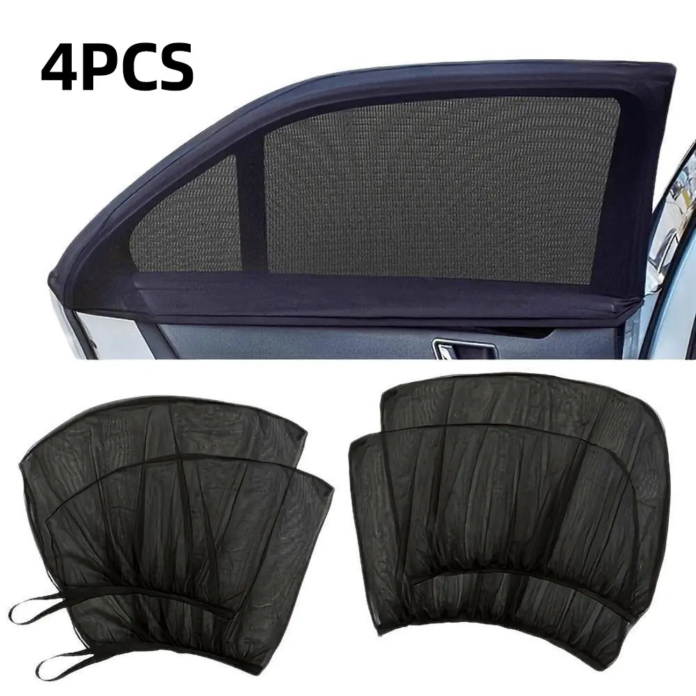 Car Window Sunshade Set (2/4 Pieces), UV Protection Privacy Screen, Breathable Mesh Material, Fits Most Vehicles: Suv, Truck, Cargo Van