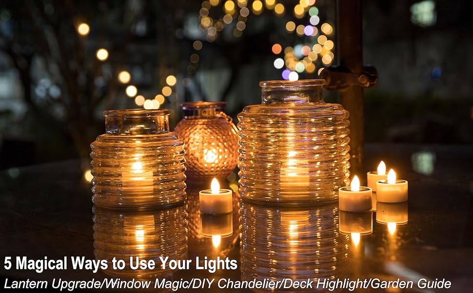 Solar Tea Lights Outdoor Waterproof, 8pcs Rechargeable Dusk to Dawn Little Solar Votive Candles, Flameless Flickering Small Light for Lantern Window DIY Chandelier Patio Deck Garden Decor (Warm Amber) Solar Tea Lights Outdoor Waterproof, 8pcs Rechargeable Dusk to Dawn Little Solar Votive Candles, Flameless Flickering Small Light for Lantern Window DIY Chandelier Patio Deck Garden Decor (Warm Amber)