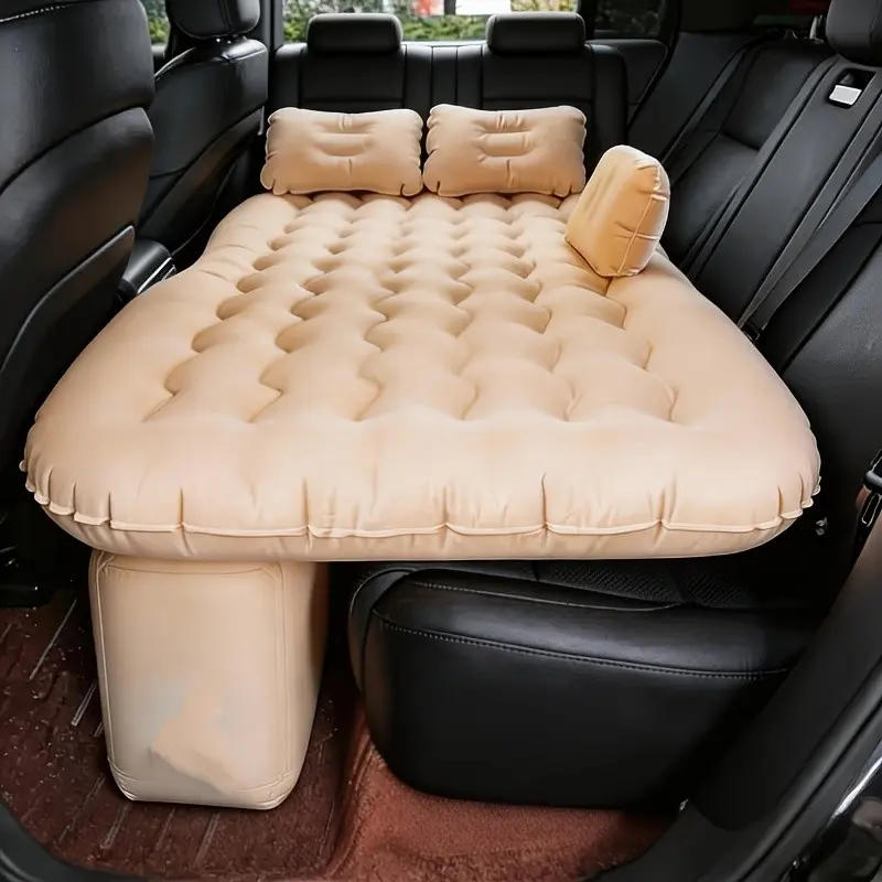 Universal Car Rear Seat Inflatable Air Mattress Portable Travel Sleeping Pad Foldable Air Bed for Sedan SUV Road Trip Camping Rest
