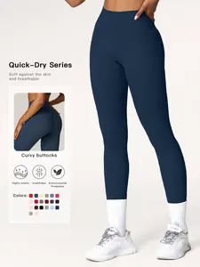Women's High Waisted Sports Leggings, Solid Color Skinny Pants, High Stretch Yoga Leggings, Ladies Sportswear for Indoor Outdoor Wear, Yoga Pants Women, High Elastic Activewear