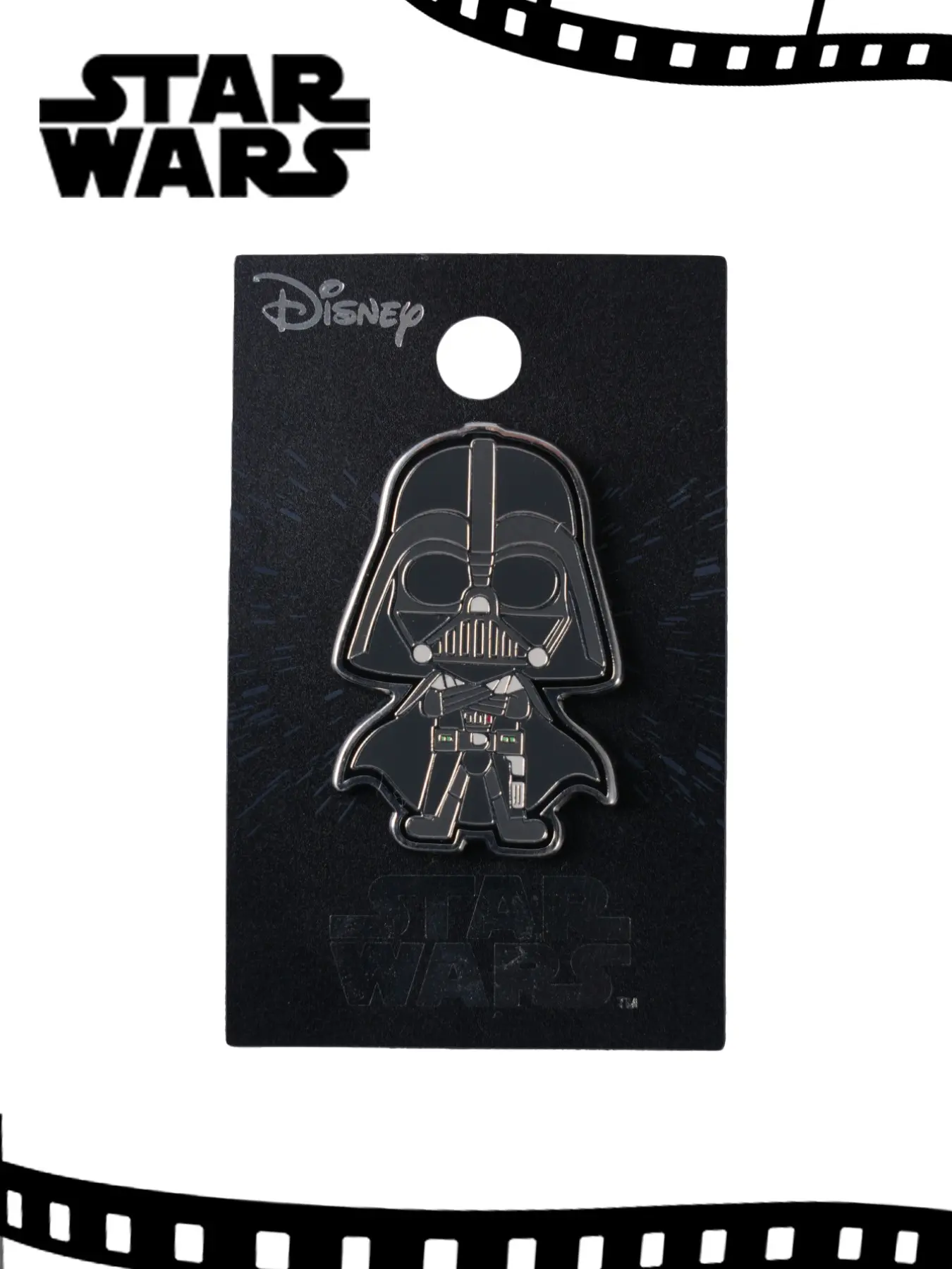 Star Wars Official Darth Vader Q Version Metal Enamel Badge, Sci-Fi Fan Collectible, Backpack Cowboy Jacket Decoration, Unique Gift Idea