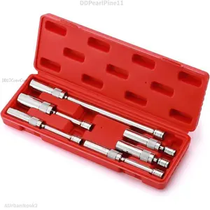 6PCS 3/8-Inch Drive Magnetic Swivel Spark Plug Socket Set, Include 9/16-Inch, 5/8-Inch, 13/16-Inch, 14mm Socket, Length: 4-Inch, 6-Inch, 11-Inch, 12-Point, CR-VDDPearlPine11AUrbanNook2DD17CoreComet