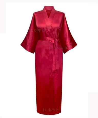 Women Silk Satin Long Wedding Bride Bridesmaid Robe Kimono Robe Feminino Bath Robe Large Size XXXL Peignoir Femme Sexy Bathrobe