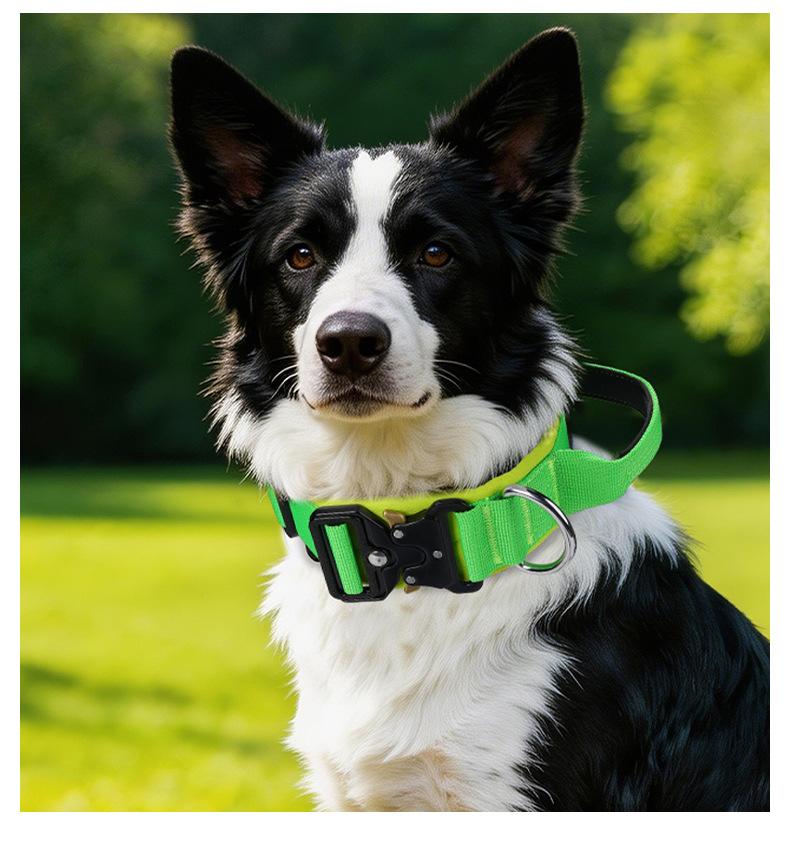 Premium Heavy-Duty Nylon Dog Collar - Extra Wide, Padded, with Stainless Steel Buckle Adjustable Pet Collar, Durable Dog Collar for Medium Large Dogs Cats for Outings, Dog Supplies, Pets Supplies, Christmas Gift