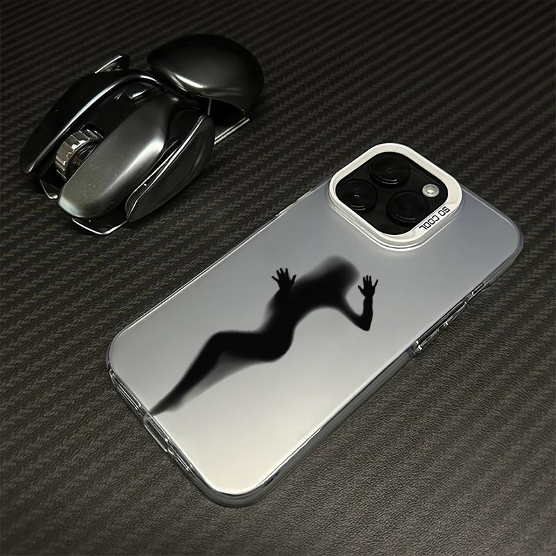 Black Phantom Suitable For iPhone X Xs 11 12 13 14 15 16 Pro Max color printing matte protective case 7/8 14 15 16 Plus High-quality Protective Mobile Phone Shell