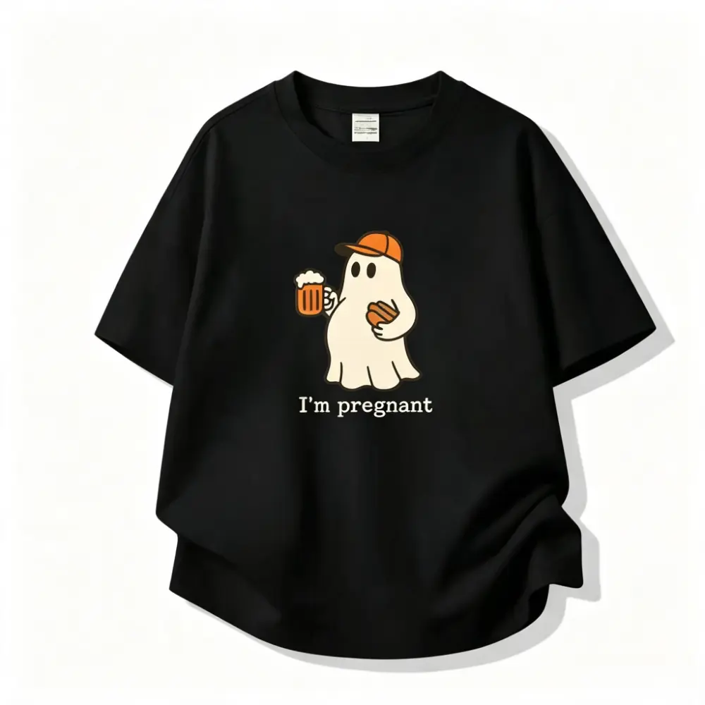 Custom Comfort Colors Halloween Pregnancy Shirt, Funny Baby Announcement Tee, Couple Pregnancy Reveal T-Shirt, Gift For Expecting Mom And Dad