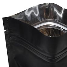 100 Pack Resealable Mylar Bags 4 x 6 Inch Smell Proof Bags with Clear Window Foil Pouch Bag Flat Bag Matte Black