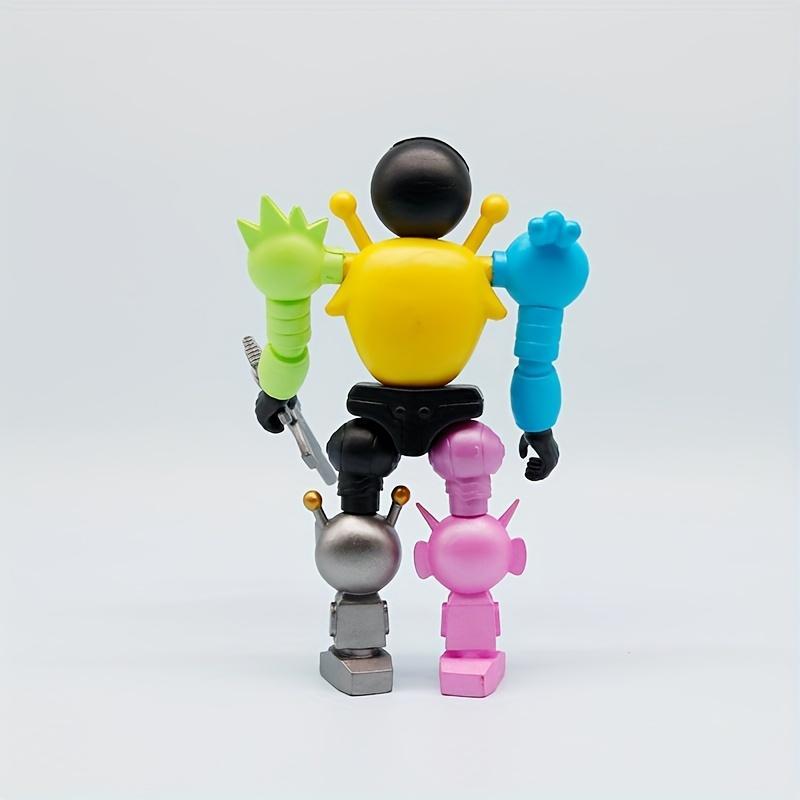 Multi-Colored Rhythm Box Jointed Robot Figure, Poseable Collectible Model, Durable PVC, Home Decor, Holiday Gift, Fashion Game Fans
