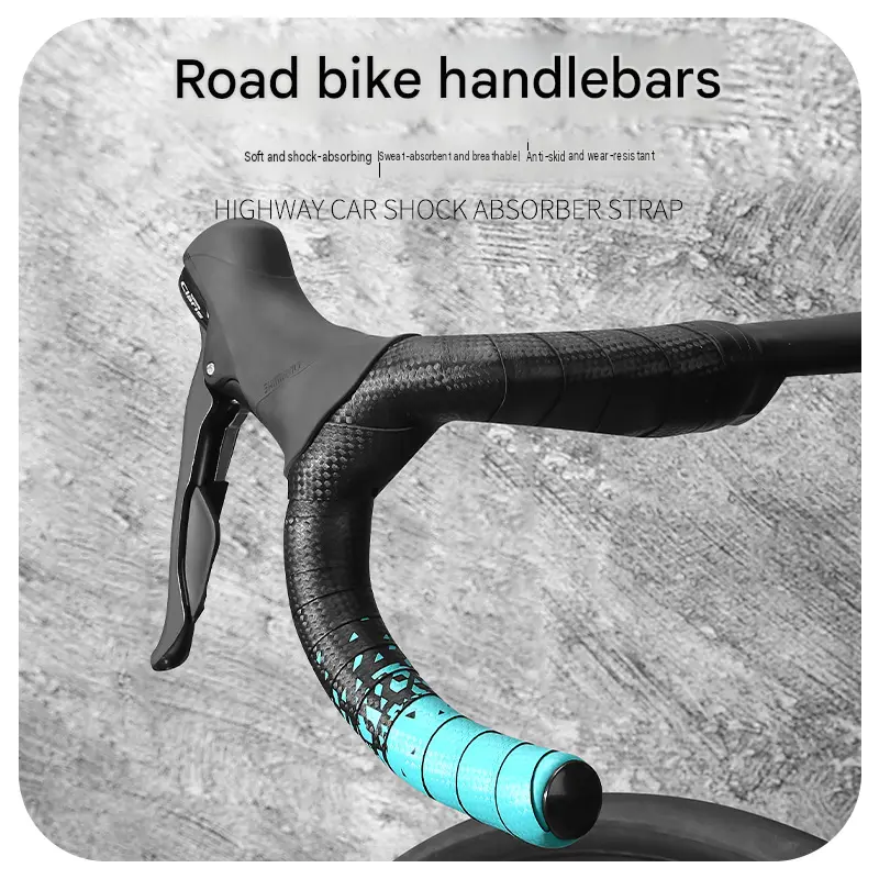 Dual Color Road Bike Handlebar Tape, Anti-Slip Wear Resistant Bicycle Bar Wrap, Shock Absorbing Cycling Handle Tape, Road Bike Accessories cute cherry design bag charm keychain extender chain decor little girl home purse stylish handbag key extension mini