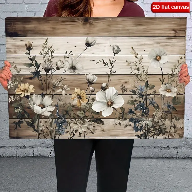 Waterproof 2D Panel Canvas Print Artwork with Wooden Frame - Modern Abstract Christmas Home Decor, Hanging Wall Art Gift for Living Rooms, Bedrooms, Water Proof
