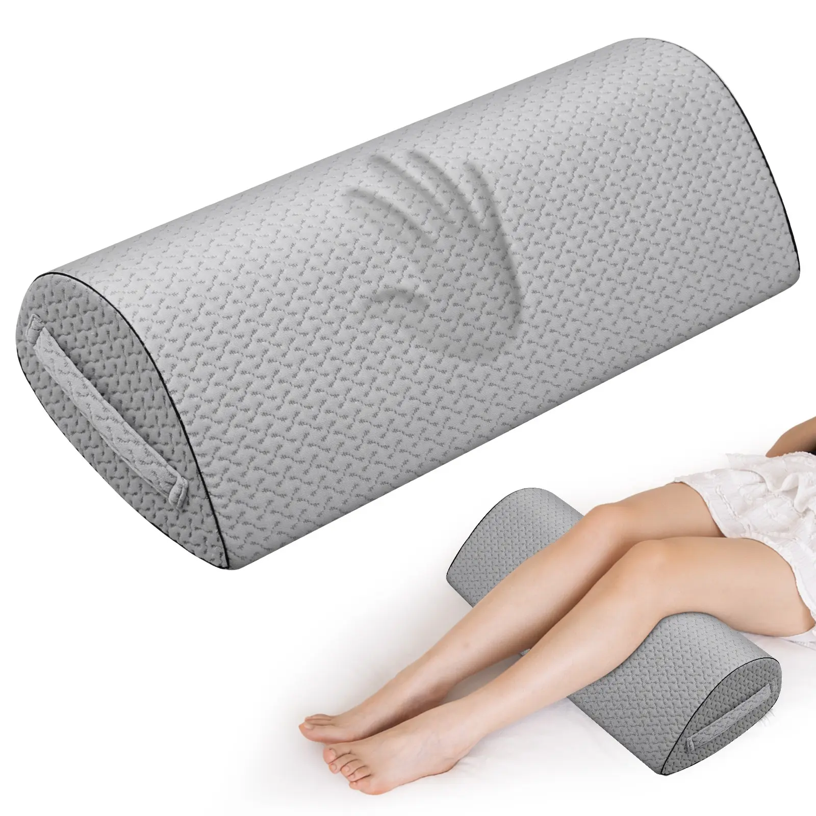 Bed Foot Elevator Pillow, Leg Raiser Pad, Semi-Circular Leg Holder, Ice Feel Breathable, Comfortable Support Bed Accessory