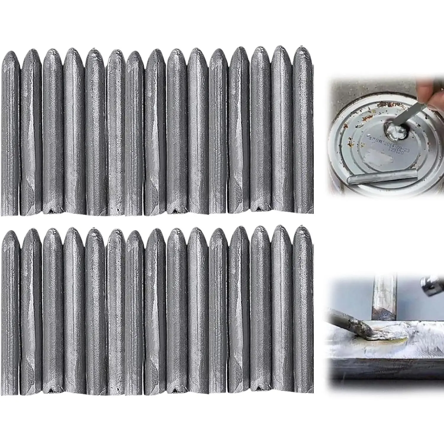 30PCS Low Temperature Rod, Easy Melt Soldering Electrode for, for Beginners and Pros, Perfect for Stainless and Iron Repairs
