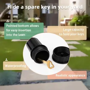 Hidden Fake Sprinkler Key Money Storage Box, Prevents Loss, Silent Design, Protects Important Keys, Non-Lead Crystal Glass