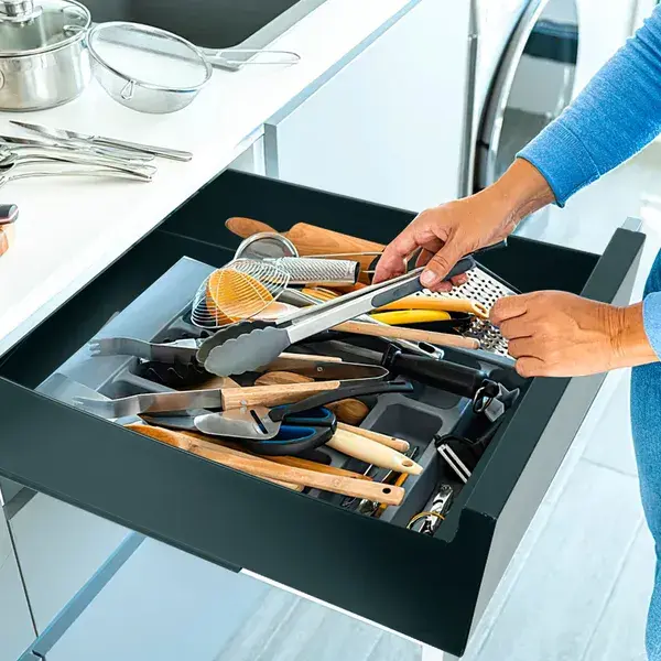 Pull Out Cabinet Organizer Carbon Steel Slide Out Drawer Storage Smooth Quiet Slide Rails For Kitchen Bathroom Living Room Black 11.81x16.92x2.75inch Racks
