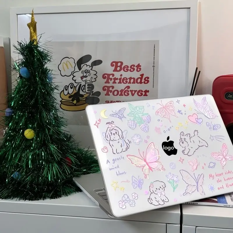 Compatible Macbook Creative Print Transparent Laptop Case, Semi-Rigid Shell for Neo Air Pro 13-15 Inch, M5m4m3m2m5 Series
