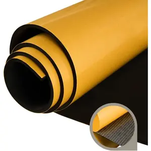 Premium High Density EVA Foam Sheet with Adhesive Backing 15” x 59” Black Foam Mat - Craft Foam Sheet for Cosplay Costume, Crafts, Padding, DIY Projects and Insulation Weather Stripping Sheets Roll