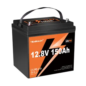 12.8V 150Ah Max LiFePO4 Lithium Battery Built-in 100A BMS 1905Wh Energy 15000+ Rechargeable Deep Cycle Lithium Iron Phosphate Battery for RV, Marine, Solar, Backup Power