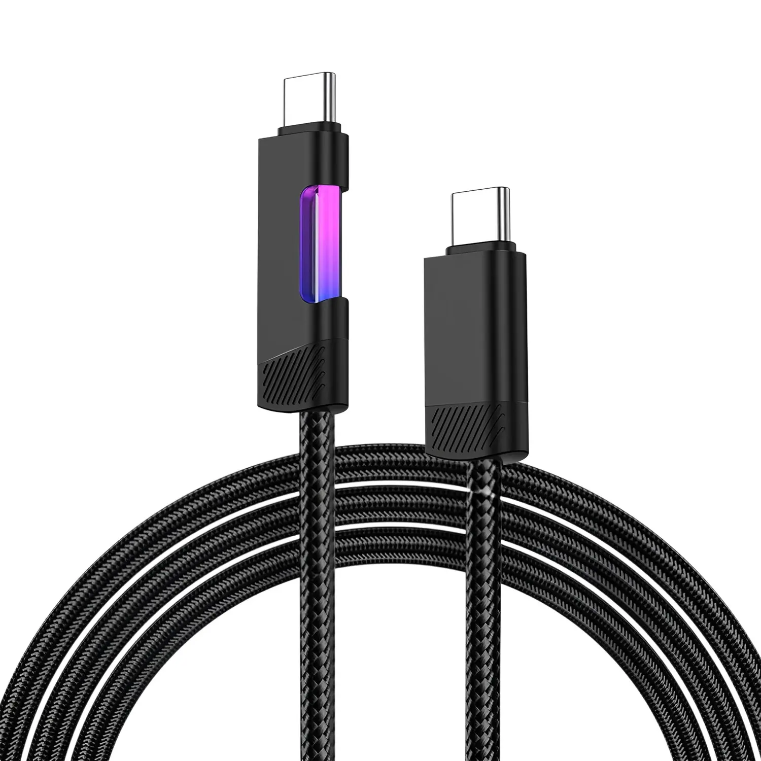 240w RGB Color-Changing Cable, USB-C to C PD Charger Cable, Fast Charging Data Cable for iPhone 15 Pro Max, Huawei, Samsung, Xiaomi, Oppo