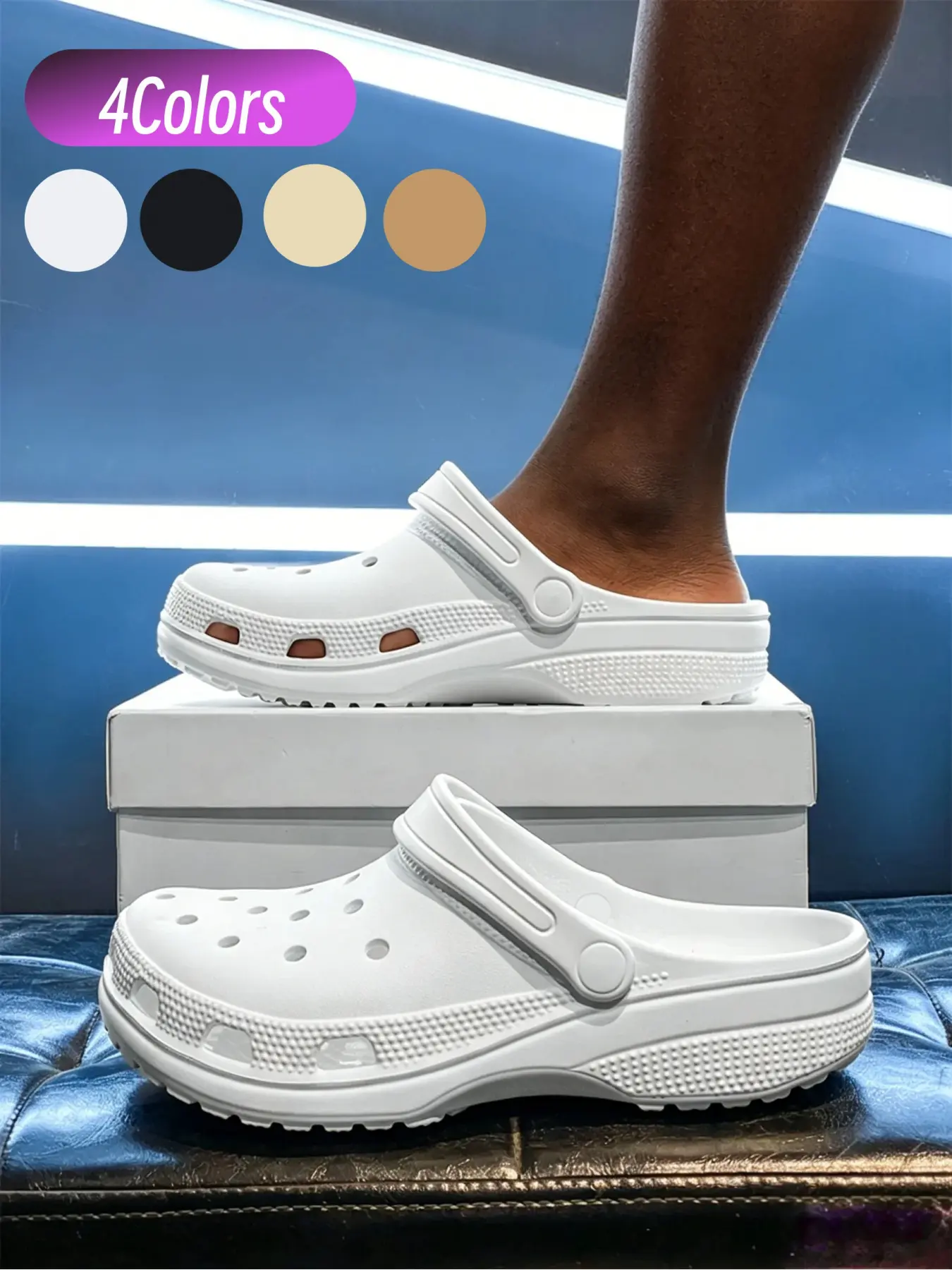 Student Friendly Dual Wear Platform Clogs Slipper Detachable Adjustable Heel Strap Heightened Design Versatile For School Street Outdoor Travel Summer EVA Footwear Slip On Slippers