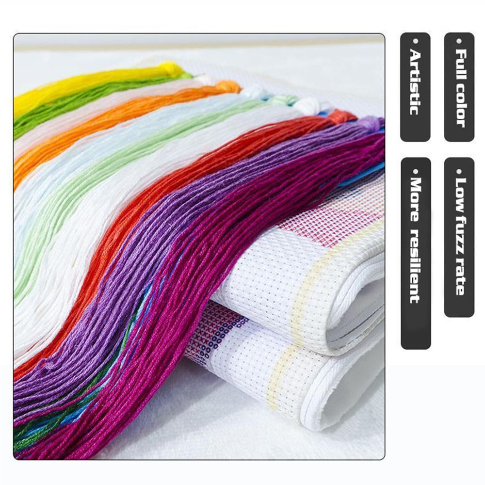 Dolphin Pattern Cross Stitch Kit, DIY Cross Stitch Printed Canvas, DIY Needlework Kit for Beginners, Home Room Decor