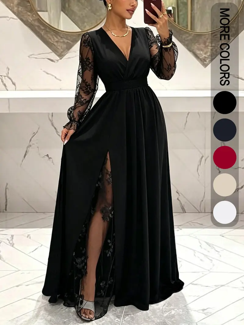 long sleeve v neck homecoming dress Daleyza Stylish Sleeves Short Sequin Dresses, Burgundy YCRF_womenswearUS