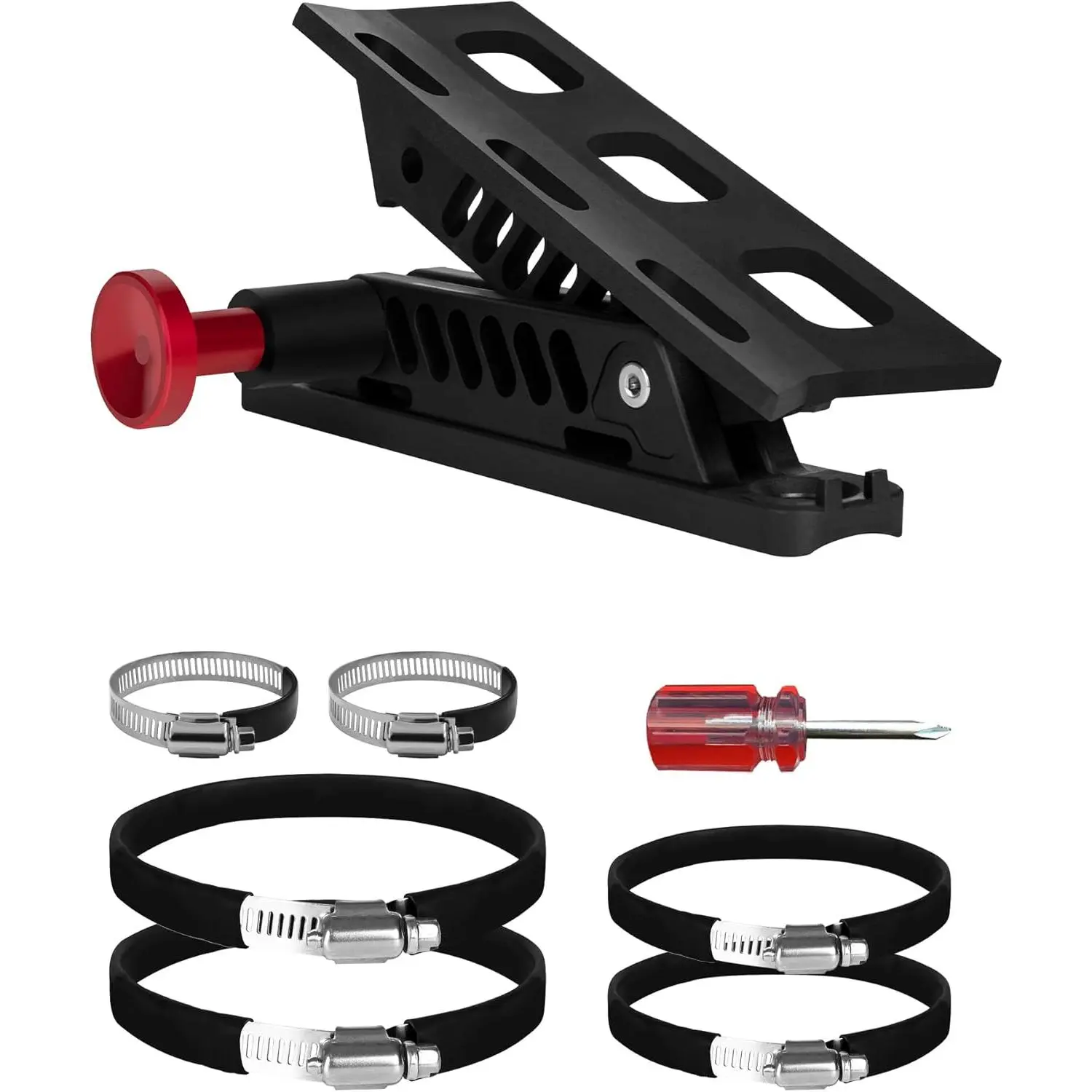 Quick Release Fire Extinguisher Mount for Roll Bar & Vehicle Cage| 6 Pcs Adjustable Rubber Horse Clamps, Easy Install on Vehicle Fire Extinguisher Holder Mounting Bracket for Jeep&UTV Off-Road