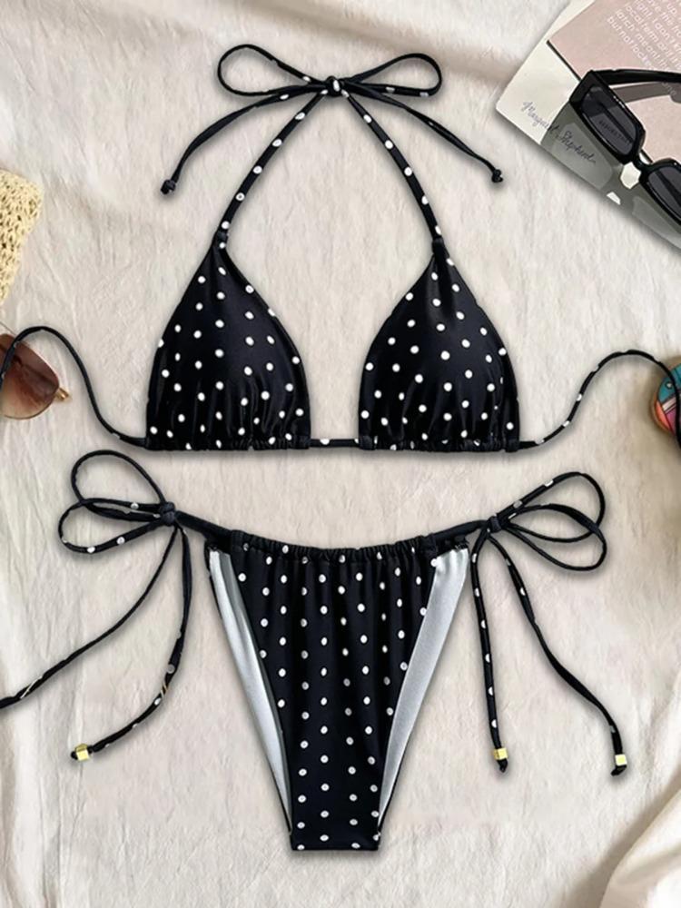 Summer Micro Bikini Sexy Swimsuits for Women Swimwear Dot Brazilian Bikini  Set Thong Biquini Swim Suits String Beachwear Female - TikTok Shop