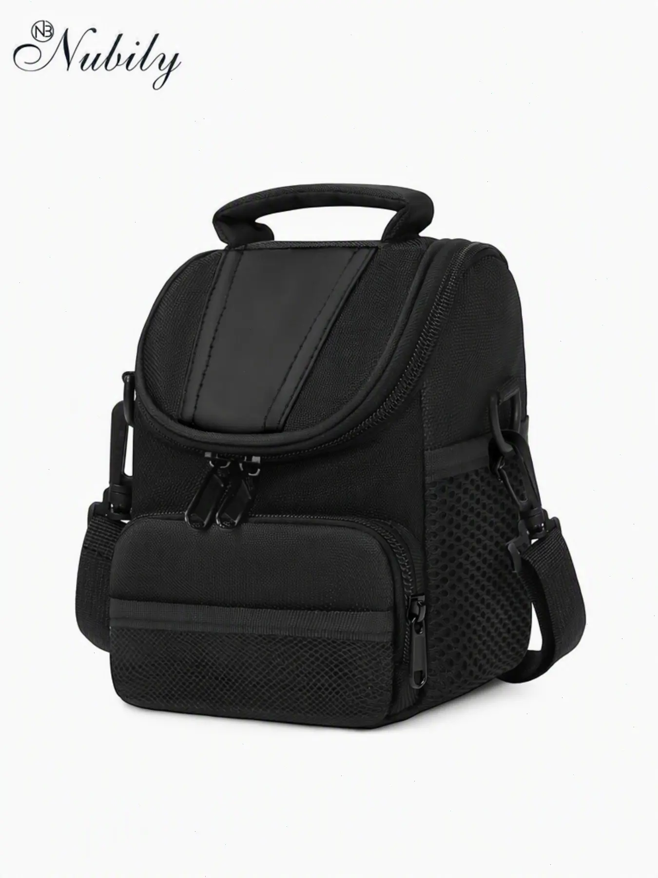 Small Compact Camera Backpack, Waterproof Camera Case with Adjustable Strap, Shockproof Crossbody Bag for Dslr Cameras, Lenses, and Gear