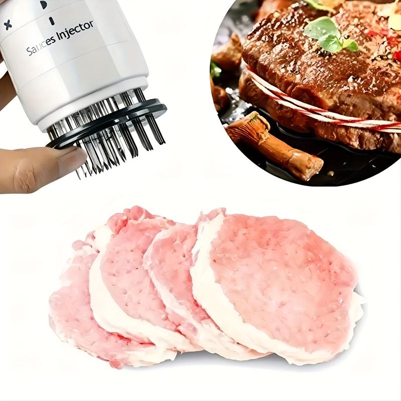 Meat Injector Kit for Tender Steaks, Professional Chef-Approved Injector for Flavoring and Tenderizing, Essential BBQ Grill Accessory