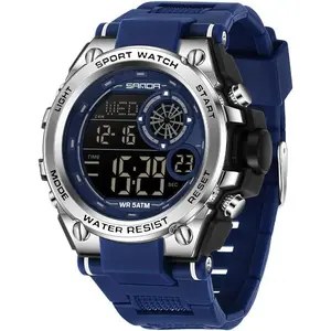 Mens Fashion Military Multifunction Digital Watches 50M Water Resistant Electronic LED Backlight Sports Watch Unisex Outdoor Sport Watch