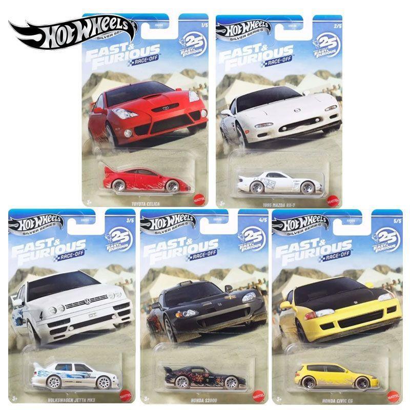 Pre Sale Hot Wheels Hnr88 Fast & Furious Race Off Serise Die Casting Toyota Mazda Model Car Toy Collection Toy Car Birthday Gift