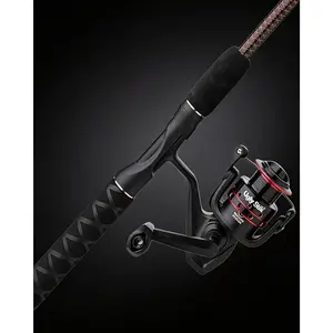 Spinning Reel & Fishing Rod Combo Complete Setup with High-Visibility Guides for Easy Casting