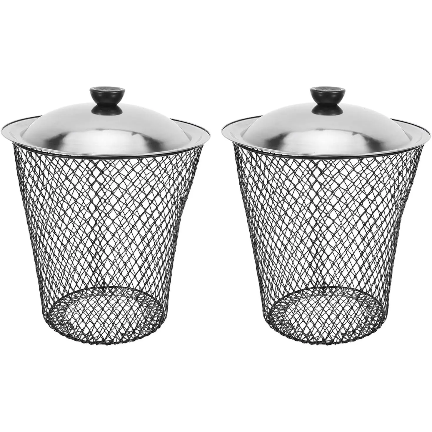 Totority 2 Pack Inground Worm Compost Bins with Lids, Ventilated Underground Composter for Garden Waste Kitchen Scraps, Backyard Recycling Soil Improvement Patio Use
