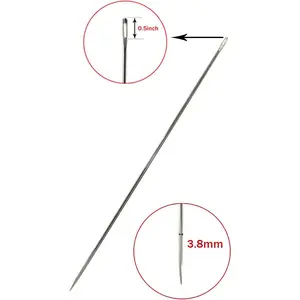 10 Inch Large Eye Long Upholstery Needle for Home & Work Hand Sewing, Tapestry and Embroidery
